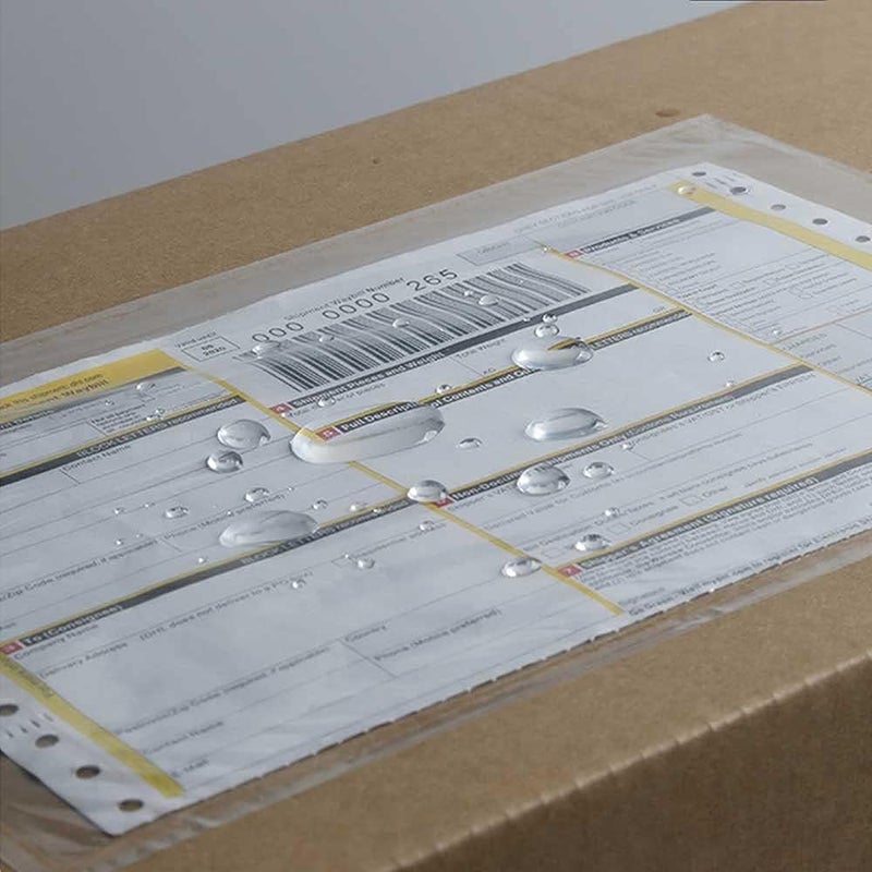 Tapsin 7.5'' x 5.5'' Packing List Pouches, Shipping Label Envelopes Clear Adhesive Top Loading Packing List - 200 Packs - Image 2